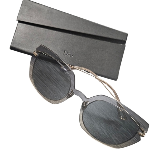 Christian Dior SoRealPop Square Shield Sunglasses Gray Mirror Lens + Case & Box main image 11